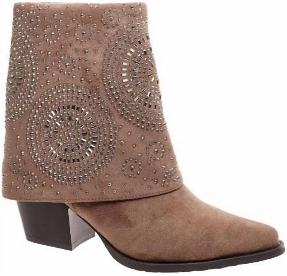 NEW PIERRE DUMAS women's kaia-1 cowboy boot in taupe